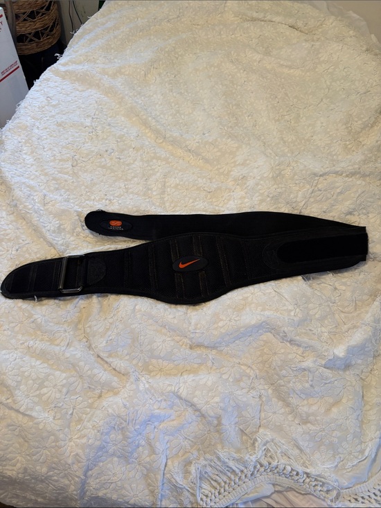 Nike Other - Nike Black Waist Support Belt with Orange Accent
